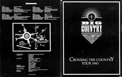 Crossing The Country Tour 1983 Programme outer pages
