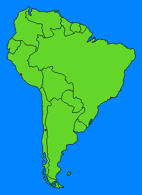 BC Map of Fans - South America