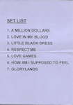 Caroline Berry Set List