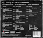 Live At Rockpalast Rear Cover