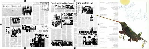 Peace In Our Time '88 Programme Pages 20 & 21